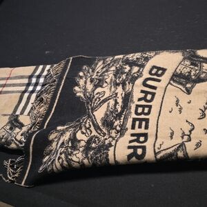 Burberry Tan and Black Scarf